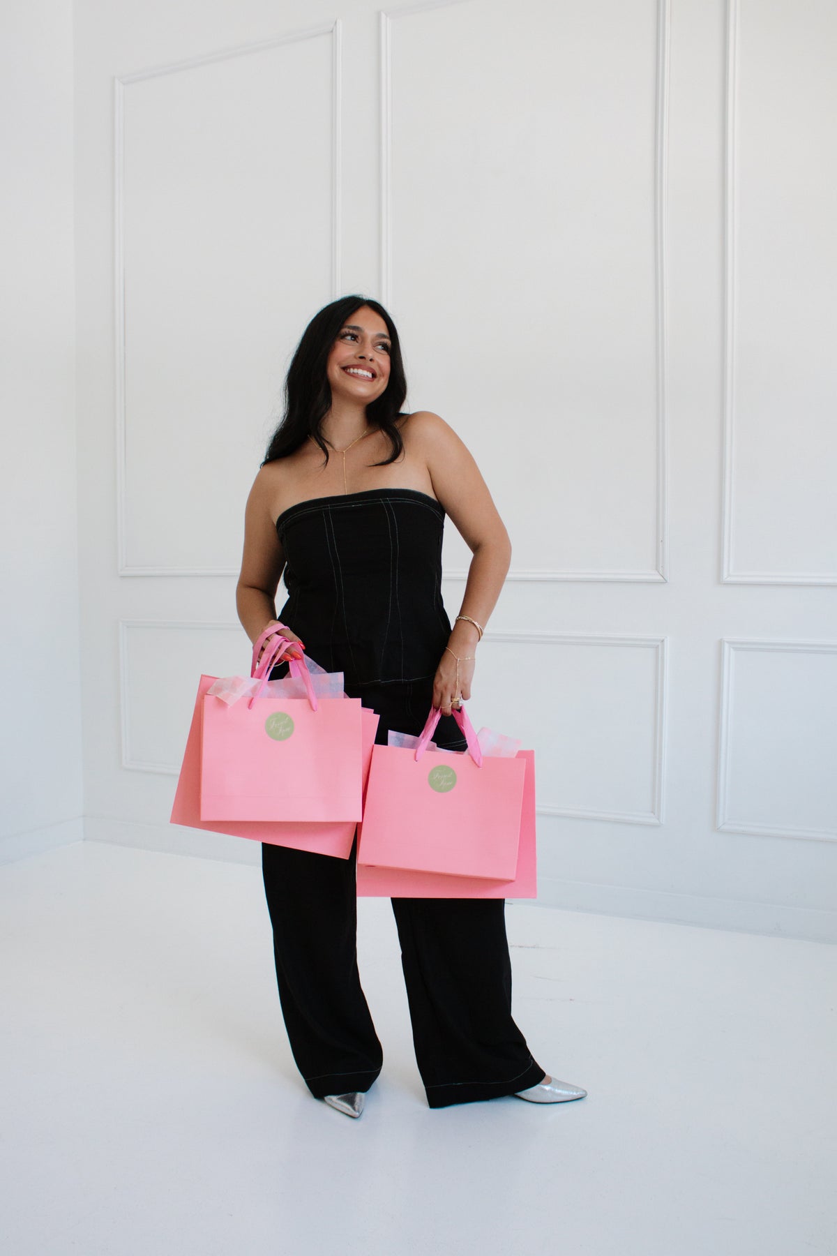 The Fifth Ave Set | Black Strapless Two Piece Pants Set